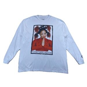 Janet Jackson Together Again Tour T-Shirt Size XXL Long Sleeve White